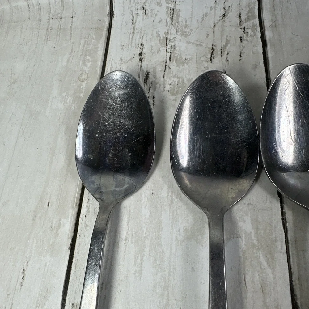 Oxford Hall OXH3 Stainless 4 Oval Soup Spoons Rose Burnished Japan Flatware B67G